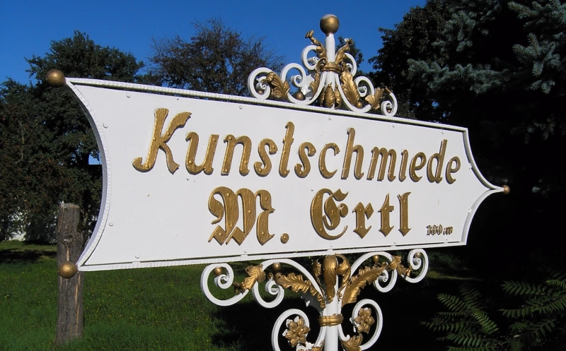 Schmiedeschild Kunstschmiede M. Ertl